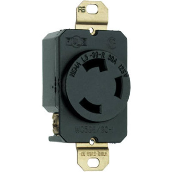 Pass & Seymour 30A Blk 3Wire Connector L530RCCV3